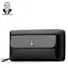 Billetera corta para hombre Yingbang, billetera tipo clutch con múltiples tarjetas, billetera de doble cremallera, entrega de una pieza