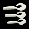 Venta al por mayor del fabricante 5-7 cm Señuelo de Pesca Explosivo con Sabor a Pescado Añadido, Gusano Biónico de Cola Rizada de Cola Única Cebo Blando, Cebo de Gusano Blando para Lubina y Perca
