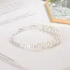Pulseira de Pérolas Prateadas Quebradas para Mulheres 2023 Novo Tendência Nicho Design High-End Fashionável Elegante Pulseira Joia