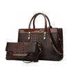 Liquidação - Bolsa para Mãe de Meia-Idade com Padrão de Lagarto, Bolsa Feminina Grande Capacidade Color-Blocking, Bolsa Feminina de Ombro Transversal de Comércio Exterior com Múltiplos Compartimentos