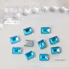 Rhinestones Rectangulares para Uñas Rhinestones de Ángulo Recto Cuadrados de Cuatro Esquinas Rhinestones de Azúcar Fondo Puntiagudo Rhinestones para Construcción de Uñas Decoraciones para Uñas Color Moonlight Paquete de 10