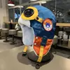 Chapéu de Urso Infantil, Chapéu de Aviador Piloto de Inverno para Crianças Maiores, Máscara de Proteção para Ouvidos à Prova de Vento, Chapéu com Forro de Fleece para Meninos e Meninas no Esqui