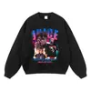 Sudadera con capucha de algodón puro para hombre, estilo europeo y americano, talla grande, lavada y desgastada, Streetwear
