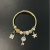 Nuevo Diseño de Nicho de Pan Pulsera Abierta Versátil Estilo Marte Pulsera Original Hecha a Mano de Princesa Antigua