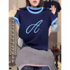 Camiseta de Manga Corta de Algodón Puro de Alta Gama con Cuello Redondo y Bloques de Color para Mujer, Diseño de Nicho y Versátil, Moda Primavera-Verano 2026