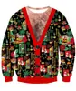 Sudadera Redonda de Navidad Más Popular de Amazon 2025 Casual Divertida Sudadera con Estampado 3D para Hombre y Mujer