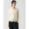 26 Principios de Otoño 100% Lana Merino Australiana Elegante Sencillo Cuello Redondo Suéter de Lana para Mujer Manga Larga Cárdigan de Punto Ligero