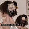 Pinza para el pelo con lazo de malla para mujer, Pinza de alta gama 2026 estilo nuevo para cabello grueso, Pinza de tiburón para la parte posterior de la cabeza, Accesorio para el pelo de verano