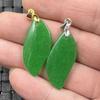 Colgante de Jade Hoja Jaspe de Taiwán Jade Verde Colgante de Hoja Collar Colgante Aretes Colgante de Jade