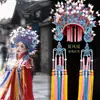 Ópera Yue de Pekín Ópera Dramática Concubina Novia Ebria Tocado Corona de Fénix y Velo Estudio Fotográfico de Bodas Chinas Traje Antiguo Leidezhu