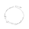 Pulsera de Doble Capa Estrella Mariposa Plateada de Venta Caliente Transfronteriza, Joyería de Diseño de Nicho Estilo Ins Europeo y Americano, Al Por Mayor en Stock