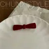 Horquilla retro elegante de estilo francés rojo para mujer, clip para flequillo y cabello suelto de otoño e invierno, accesorios para la cabeza de acetato de alta calidad
