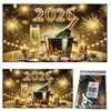 Novo Tecido de Fundo para Venda Direta em Estoque para Decoração de Ano Novo, Faixas para Festas de Feriado, Faixas de Exibição para Publicidade de Eventos Promoção