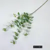 Folhas de Dinheiro de Eucalipto Artificial Transfronteiriças Decoração de Casa Casamento Flores Artificiais Plantas Verdes Grama de Dinheiro Atacado Plantas Verdes