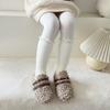 Calcetines de felpa para niños tubo recto sin talón oreja de madera gruesos cálidos color sólido invierno talla calcetines de tubo para niños mayoreo