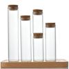 30 garrafas de tubo de vidro de cortiça retas 47 garrafas de doces transparentes de borosilicato Garrafa de cordyceps Frasco de vidro de ágar em pó medicinal