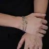 Acero de Titanio Nariz de Cerdo Pequeña Pulsera de Doble Capa para Hombre Moda Versátil para Viajes al Trabajo Accesorios de Lujo Ligero de Alta Gama para Mujer