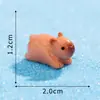 Micro-Paisaje Creativo Lindo Capibara Muñeco de Capibara Accesorios de Decoración DIY Adornos Pequeños para Coche Escritorio