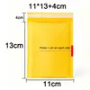 Bolsa de correo de papel kraft con burbujas al por mayor, bolsa autosellable, impermeable, a prueba de golpes, reciclable, adecuada para empaque de productos, modelo: NPZQPD-11*13+4cm
