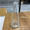 Jarrón de Cristal Repujado Vintage de Lujo de Entrada Sencilla Estilo Ins Jarrón para Mesa de Comedor Botella Decorativa Hidropónica Transparente Estilo Europeo