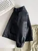 Valle del Viento 2026 Otoño Nueva Chaqueta de Cuero para Motocicleta Estilo Coreano Elegante para Niños y Niñas Chaqueta Versátil de Primavera y Otoño con Cuello Alto para Niños