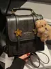 Mochila Retro Transfronteriza Moda Femenina Casual Nicho Estudiante Bolsa Escolar Multifuncional Hombro Cruzado Bolso Cuadrado Pequeño