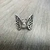 Anillo de Mariposa Retro Nuevo Desgastado Anillo para Dedo Índice de Mujer Forma Geométrica Retro Plata Tailandesa Abierto Ajustable Joyería Fuente de Comercio Exterior