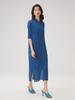 Vestido Feminino de Temperamento Slim Novo Design com Capuz Solto Slim Temperamento Calça Reta Mais Fácil de Combinar Saia Longa Plissada