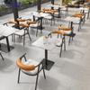 Combinación de mesa y silla de pizarra para restaurante, cantina, olla caliente, sofá de pared, terraza, popular barbacoa, aperitivos, olla caliente picante