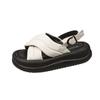 Celebridades de Internet Explosivas Sandalias Romanas para Mujer Suela Gruesa 2025 Verano Nuevo Atuendo Suela Suave Todo Combinable Super Populares Zapatos Casuales de Playa