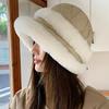 Sombrero de Invierno para Mujer para Exteriores, Esquí, Engrosado, a Prueba de Frío, Mantiene Caliente, Esponjoso, Estilo Coreano, para Mostrar la Cara, Sombrero de Pescador Pequeño