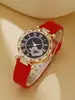 2025 Tendencia de Venta Caliente Transfronteriza Reloj de Pulsera Redondo con Flecha de Corazón de Amor Correa Brillante Conjunto de Pulsera de Amor con Diamantes