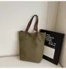 Bolsa Tote de Lona Grande Capacidade Estilo Coreano para o Dia a Dia Nova Coleção Primavera/Verão Estilo Preguiçoso Bolsa de Ombro para Estudante Universitário