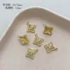 Retenção de Cor Forte Banhado a Ouro 14K Zircônia Asas de Anjo Trevo de Quatro Folhas Laço Pingente DIY Pingente de Joia Feito à Mão