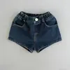 Shorts de Mezclilla Lisos Estilo Ins para Niñas, Versión Coreana, Nuevo Modelo de Verano 26, Lindos y Elegantes Shorts Florales para Bebés