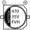 Capacitor eletrolítico SMD 470uF35V 10*10,5 Fulong FOLLON série completa fornecimento VT serigrafia pode ser fixada