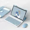 Funda Protectora con Teclado Adecuada para iPad 10.2 pulgadas 10.9 Rotatoria Textura de Tela Acrílico 9.7 Funda de Cuero con Teclado Pro11