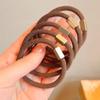 Nuevo estilo coreano, cuerda para el cabello básica, simple y de alta elasticidad, banda de goma para el cabello negra, banda para el cabello, accesorios para el cabello para niñas