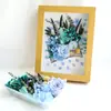 Moldura de Foto de Flor Seca Oca Materiais DIY Suporte de Exibição para Presente Guirlanda de Natal Flor Eterna Flor de Rosa Prensada Flor Feita à Mão