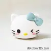 Gato KT 3D de goma suave de dibujos animados, linda cabeza de gatito de Hello Kitty, decoración y adorno para hornear pasteles de cumpleaños infantiles
