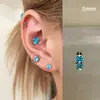 Tachinhas de Zircônia Huazi Brilhantes para Orelha para Mulheres, Piercing de Aço Titânio para Orelha, Tachinhas Cocleares Explosivas, Fivelas de Fundo Plano, Não é Necessário Removê-las ao Dormir