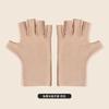 Luvas de Seda de Inverno Meio Dedo para Mulheres, Design de Cinco Dedos Expostos, Adequadas para Escrever e Uso no Escritório, Quentes, 100% Seda de Amora, Compatíveis com Tela de Toque