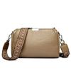 Bolsa Feminina DENK de Couro Genuíno Transfronteiriça 2024 Nova Moda Casual Grande Capacidade Couro Ombro Bolsa Transversal