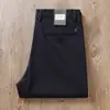 Estación Europea Otoño e Invierno Gruesos Sueltos Cómodos Modal Algodón de Fibra Larga Mezclado Hombres Elásticos Rectos Pantalones Casuales de Negocios