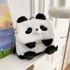 Bolsa de Felpa de Panda para Mujer 2026 Modelo Nuevo Bolso de Hombro Cruzado Mochila de Peluche Bolsa de Dibujos Animados Linda