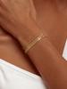 Pulseira de clipe de papel multicamadas banhada a ouro europeia e americana da moda, colar versátil 18k para o dia a dia, conjunto de joias femininas que não desbota