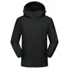 Jaqueta corta-vento e impermeável personalizada com forro de fleece, espessa, para homens e mulheres, jaqueta de fleece com capuz de peça única, casaco quente para montanhismo