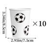 Decoración para Fiesta Temática de Fútbol Copa Mundial Transfronteriza 2025 Vajilla de Liga de Campeones Vaso de Papel Plato de Papel Juego de Cuchillo y Tenedor Cuchara