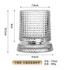 Copo de uísque de cristal giratório em formato de estrela, um design elegante e luxuoso com base de cristal, perfeito para aliviar o estresse e apreciar destilados.