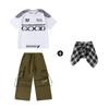 Ropa de moda de hip-hop para niños, traje de manga corta de hip-hop para niños, ropa de actuación de hip-hop para niñas, pantalones de trabajo de hip-hop